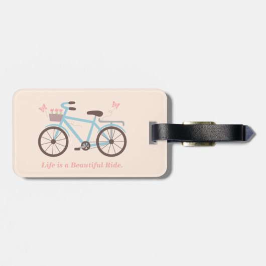 自転車引用文ライフは美しい乗り物 ラゲッジタグ (裏面横)