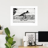 自転車恐竜 – Tレックス ポスター (ホームオフィス)
