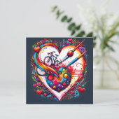 自転車愛のバレンタインデーギフト シーズンカード (スタンド正面)