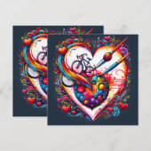 自転車愛バレンタインデーの贈り物 シーズンカード (正面/裏面)