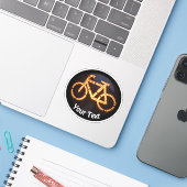 自転車愛好家と持続可能なモビリティのステッカー シール (ノートパソコンとiPhone)