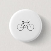 自転車愛好家のためのミニマル自転車マークボタン 缶バッジ (正面)