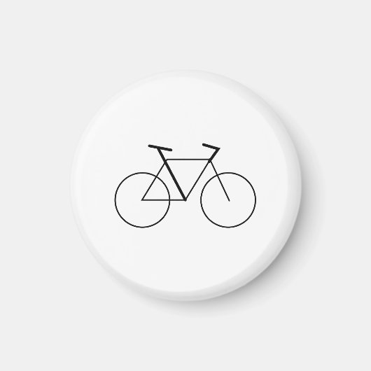 自転車愛好家のためのミニマル自転車マークマグネット マグネット (正面)