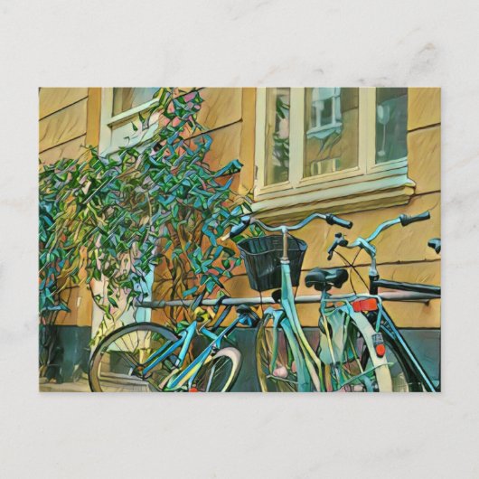 自転車愛好家のギフト | サイクリングペイント ポストカード (正面)