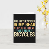 自転車愛好家のユーモアたっぷりの名言 サイクリングのユーモア カード (黄色い花)