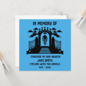 自転車愛好家の葬儀を偲んで カード (正面/裏面インサイチュ)