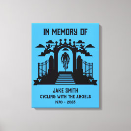自転車愛好家の葬儀を偲んで キャンバスプリント