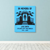 自転車愛好家の葬儀を偲んで キャンバスプリント (インサイチュ (ウッドフロア))