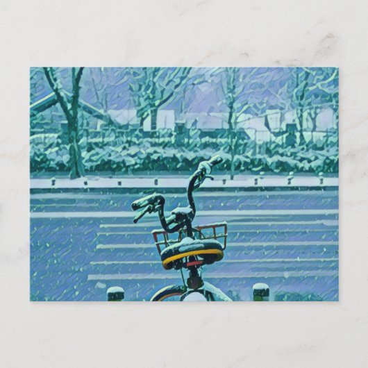 自転車愛好家へのギフト ポストカード (正面)