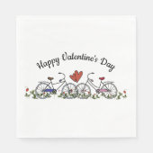 自転車愛好家バレンタイン スタンダードランチョンナプキン (正面)