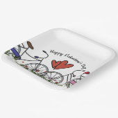 自転車愛好家バレンタイン ペーパープレート (傾斜あり)