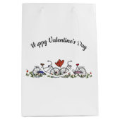 自転車愛好家バレンタイン ミディアムペーパーバッグ (正面)