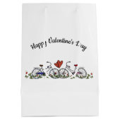 自転車愛好家バレンタイン ミディアムペーパーバッグ (裏面)