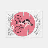 自転車愛好家 - ただ乗り物を楽しむ フリースブランケット (正面(横))