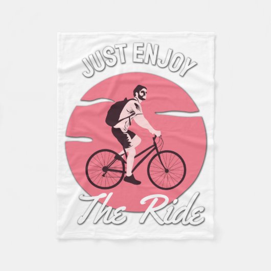 自転車愛好家 - ただ乗り物を楽しむ フリースブランケット (正面)