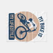 自転車愛好家 - 自転車は私のライフスタイル フリースブランケット (正面(横))