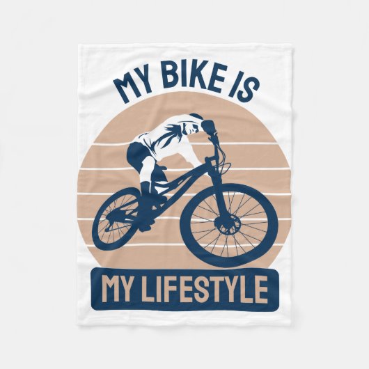自転車愛好家 - 自転車は私のライフスタイル フリースブランケット (正面)