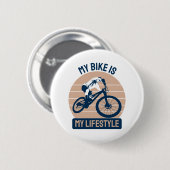 自転車愛好家 - 自転車は私のライフスタイル 缶バッジ (正面&裏面)