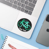 自転車愛好者と持続可能な移動性のバイク シール (ノートパソコンとiPhone)