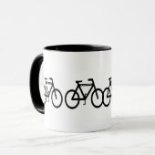 自転車抽象芸術 マグカップ (正面左)
