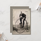 自転車旅行のグリーテ素晴らしィングカードを持っている カード (正面/裏面インサイチュ)