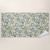 自転車旅行ブルービーチタオル ビーチタオル (正面)