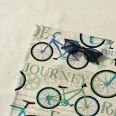 自転車旅行ブルービーチタオル ビーチタオル (インサイチュ)