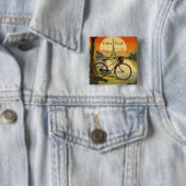 自転車旅行ポスター、パリのカスタマイズ可能 缶バッジ (インサイチュ)