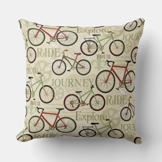 自転車旅行 クッション (正面)