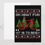 自転車最高  ダサいクリスマススウェーター ノートカード (正面/裏面)