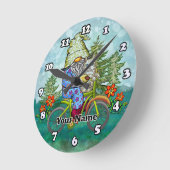 自転車格言 ラウンド壁時計 (傾斜)