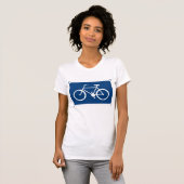 自転車標識 レディースTシャツ Tシャツ (正面フル)