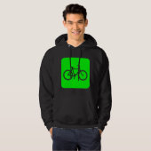 自転車標識 - 緑色 パーカ (正面フル)