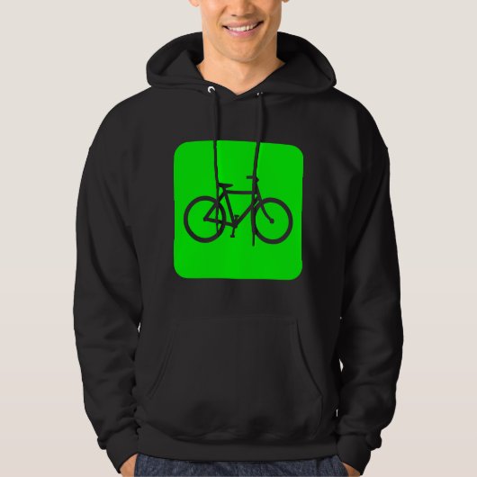 自転車標識 - 緑色 パーカ (正面)