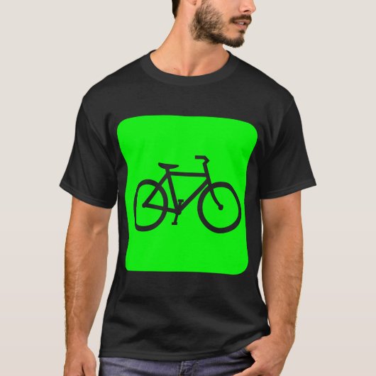 自転車標識 – 緑 Tシャツ (正面)