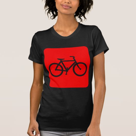 自転車標識 – 赤 Tシャツ (正面)