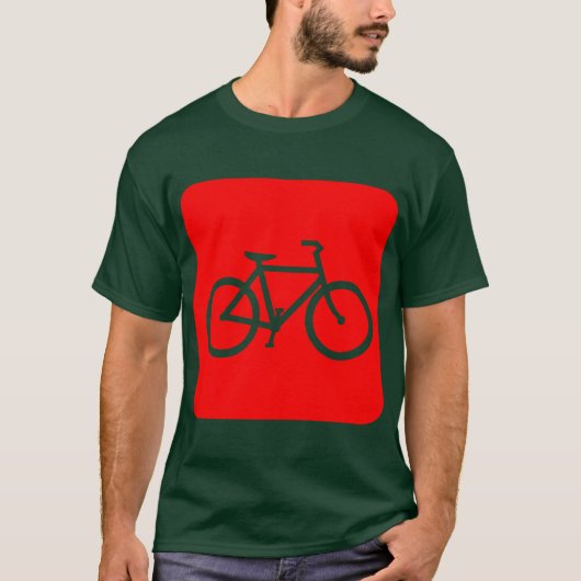 自転車標識 – 赤 Tシャツ (正面)
