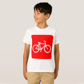 自転車標識 – 赤 Tシャツ (正面フル)