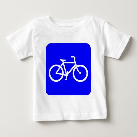 自転車標識 – 青 ベビーTシャツ (正面)