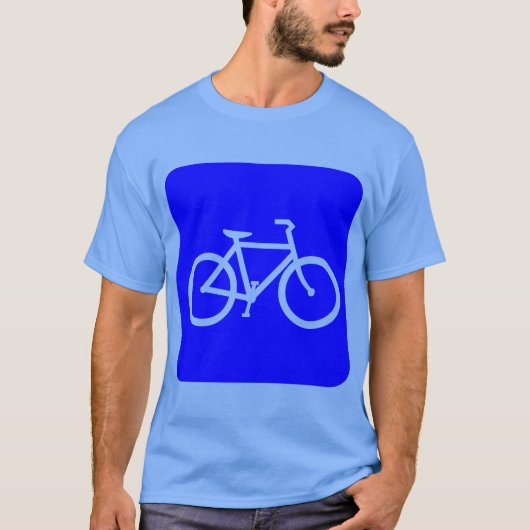 自転車標識 – 青 Tシャツ (正面)
