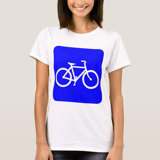 自転車標識 – 青 Tシャツ (正面)