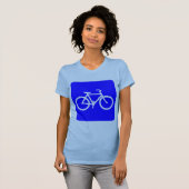 自転車標識 – 青 Tシャツ (正面フル)