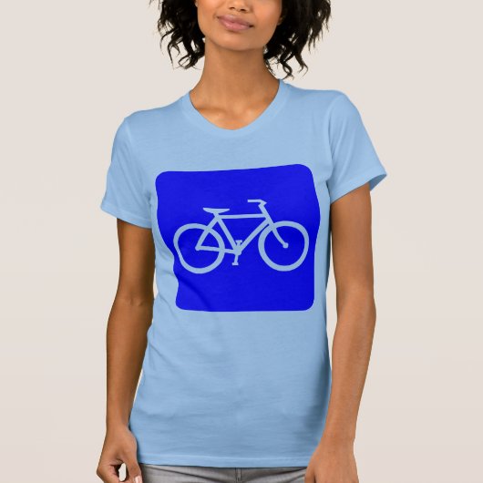 自転車標識 – 青 Tシャツ (正面)