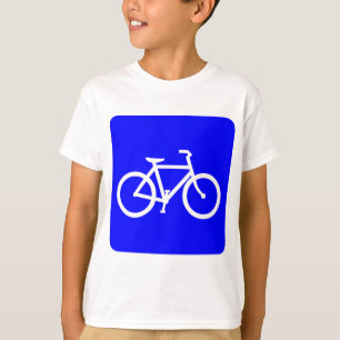 自転車標識 – 青 Tシャツ