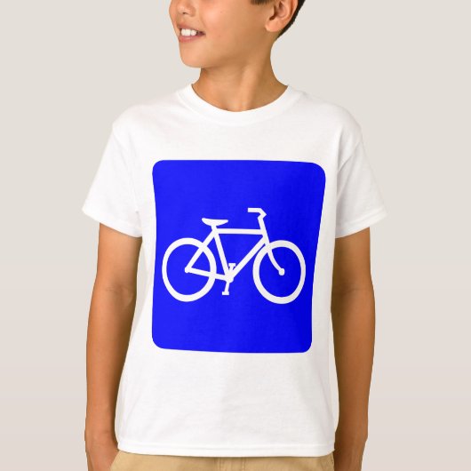自転車標識 – 青 Tシャツ (正面)