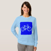 自転車標識 – 青 Tシャツ (正面フル)