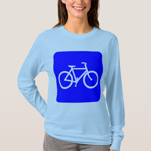自転車標識 – 青 Tシャツ (正面)