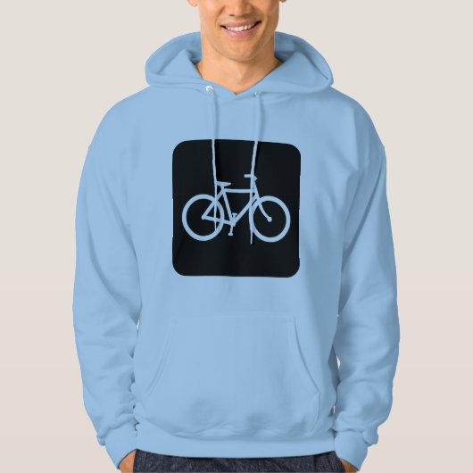 自転車標識 - 黒色 パーカ (正面)