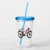 自転車漫画イラストレーション アクリルタンブラー (裏面)