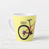 自転車漫画イラストレーション カフェラテマグ (左アングル)